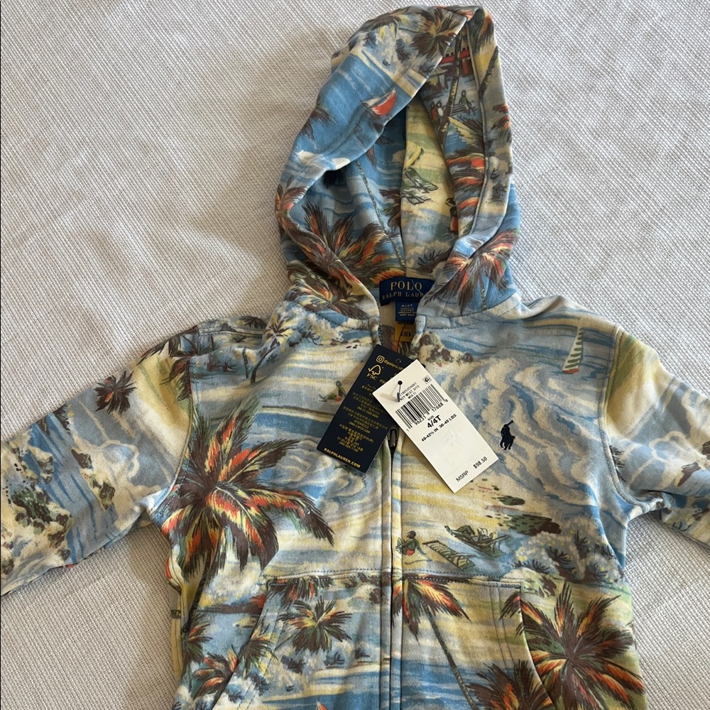 Polo by Ralph Lauren Tropical 4T zip sweatshirt
